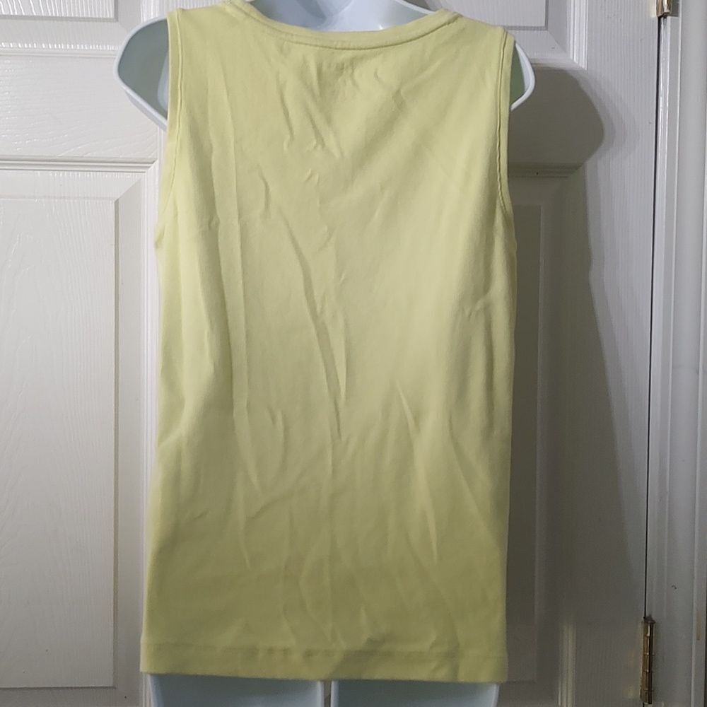 Chico's Yellow 2pc Set Button Down Blouse With Ta… - image 7